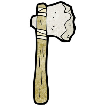 cartoon stone axe