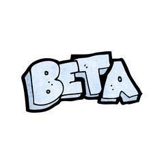 cartoon beta word symbol