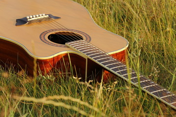 Gitarre im Gras