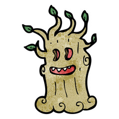 cartoon spooky tree
