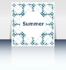Hello summer poster. summer background. Effects poster, frame. Happy holidays card, happy vacation card. Enjoy your summer.
