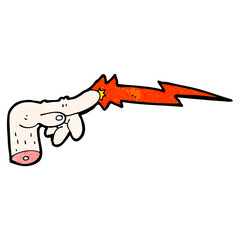 cartoon hand casting magic spell