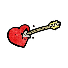 arrow through heart cartoon