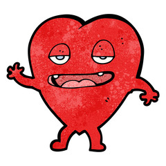 happy heart cartoon character