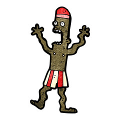 cartoon terrified swimmer