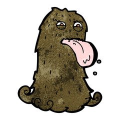 cartoon hairy monster