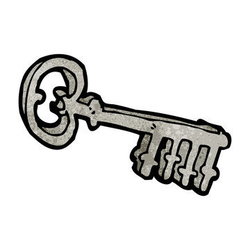 cartoon metal key