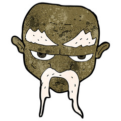 cartoon man with long mustache