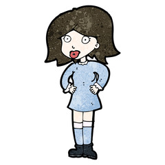 cartoon annoyed woman