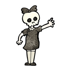 spooky skull head girl
