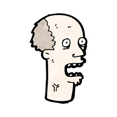 cartoon stressed out man