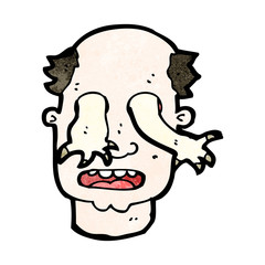 cartoon man possessed by ghosts