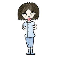 cartoon doctor woman