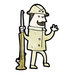 cartoon victorian hunter