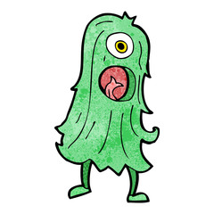 Fototapeta premium cartoon hairy monster