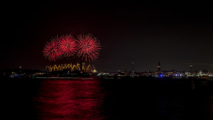 Venice fireworks during redeemer party