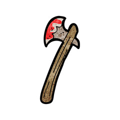 cartoon bloody axe