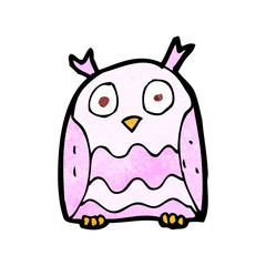 cartoon pink owl