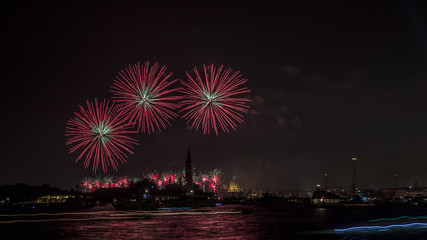 Venice fireworks during redeemer party