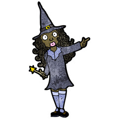 cartoon witch girl