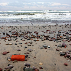 Fototapeta na wymiar Rocks on the shore of the Baltic sea