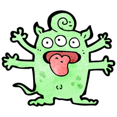 cartoon crazy monster
