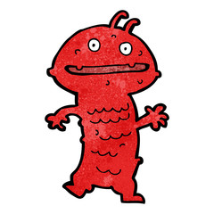 cartoon funny little monster