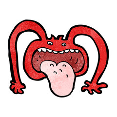 Retro cartoon with texture. Isolated on White.