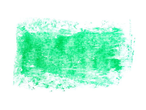 photo grunge green wax pastel crayon spot isolated on white background