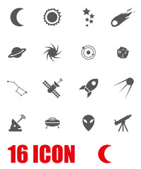 Vector grey space icon set