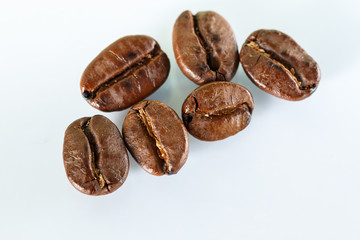 six coffee Beans