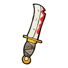 cartoon bloody knife