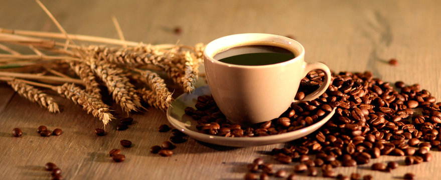 Fototapeta Kaffee, Kaffeetasse, Morgen