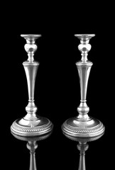 Candlestick on a black background