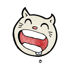cartoon crazy cat face
