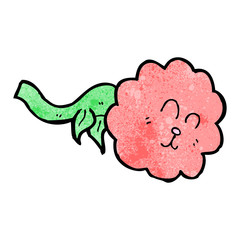 funny flower cartoon character