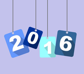 Obraz na płótnie Canvas tag new year 2016