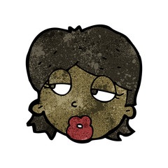cartoon bored woman