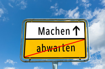 
    Ortseingangsschild Machen 