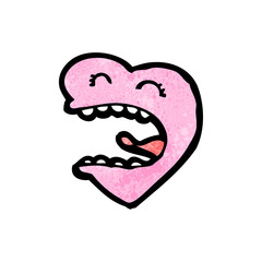 cartoon pink heart