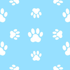 seamless pattern with paw print