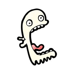 cartoon screaming ghost
