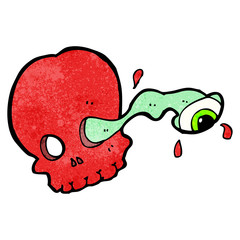 cartoon gross skull