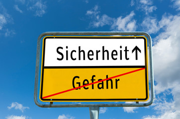 Ortseingangsschild Sicherheit 04 
