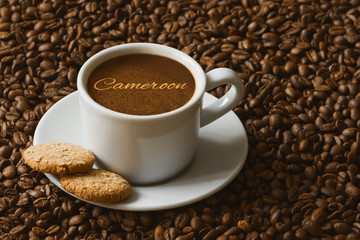 Still life - coffee with text Cameroon