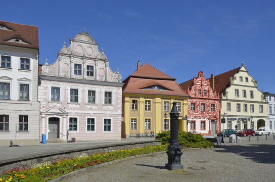 H&auml;user am Markt in Luckau