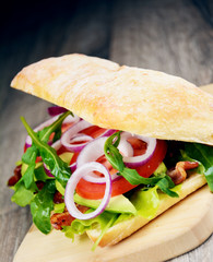 Homemade tasty sandwich