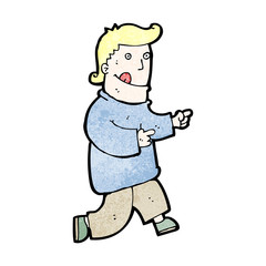 cartoon excited man