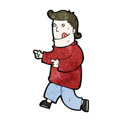 cartoon pointing man