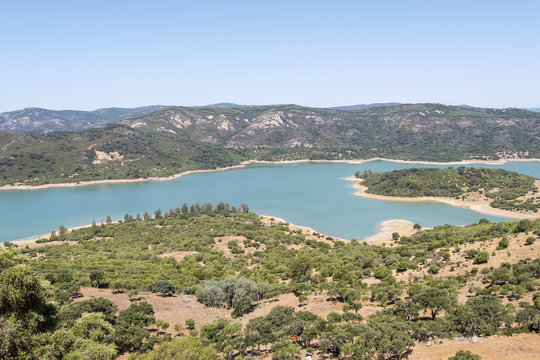 Guadarranque reservoir, Castellar de la Frontera, Andalusia, Spa